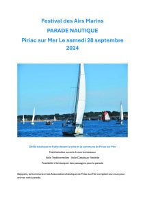 Lire la suite à propos de l’article Parade Nautique du Festival des Airs Marins le 28 septembre 2024